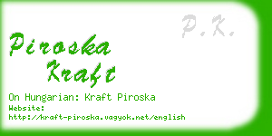 piroska kraft business card